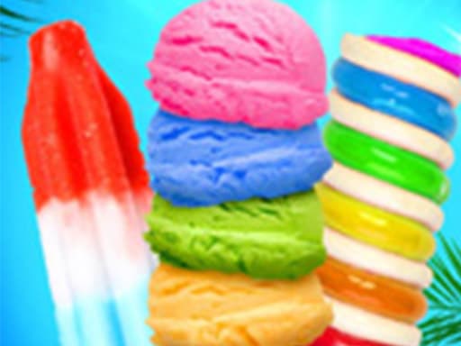 Rainbow Ice Cream And Popsicles - Icy Dessert Make game screenshot - girls - Free online game