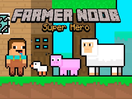Farmer Noob Super Hero game screenshot - arcade - Free online game