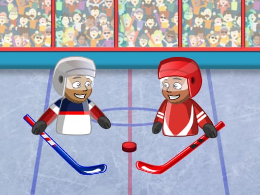 Captura de pantalla del juego Puppet Hockey Battle - sports - Juego gratuito en línea