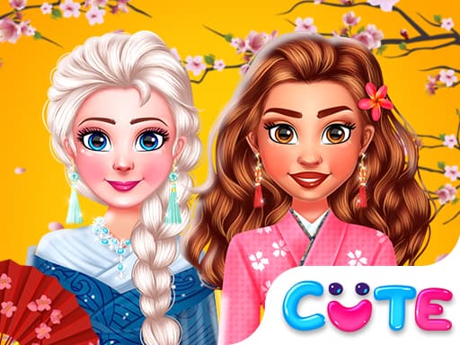 Captura de pantalla del juego BFFs Kimono Fashion - girls - Juego gratuito en línea