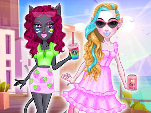 Monster Girls Summer Vacation游戏截图 - girls - 免费在线游戏