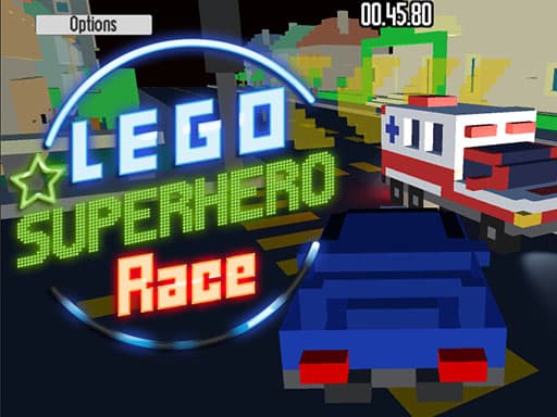 Captura de pantalla del juego Lego Superhero Race - racing - Juego gratuito en línea