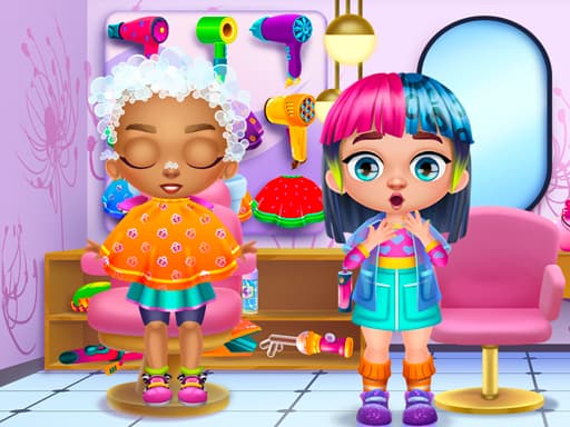 Beauty Salon Girl Hairstyles game screenshot - girls - Free online game
