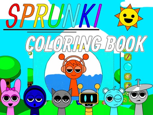 Sprunki Coloring Books game screenshot - girls - Free online game