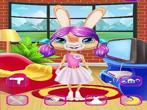 Captura de pantalla del juego Daisy Bunny Dress up - 2 player - Juego gratuito en línea
