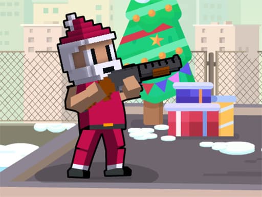 Captura de pantalla del juego Xmas Rooftop Battles - 2 player - Juego gratuito en línea