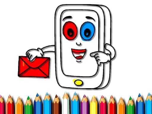 Mobile Phone Coloring Book game screenshot - hypercasual - Free online game