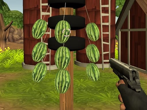 Captura de pantalla del juego Watermelon Shooter - shooting - Juego gratuito en línea