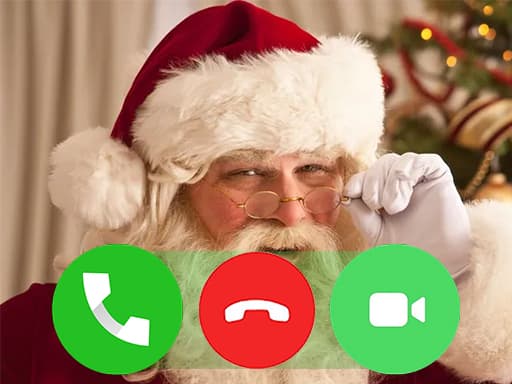Santa Fake Call game screenshot - girls - Free online game