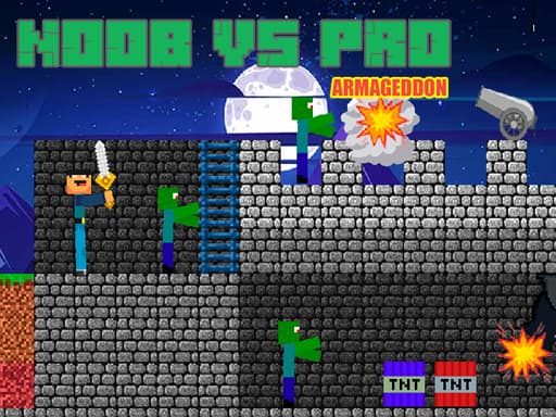 Noob vs Pro - Armageddon game screenshot - shooting - Free online game
