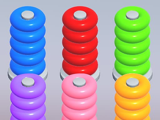 Captura de pantalla del juego Color Ring Sort - boys - Juego gratuito en línea
