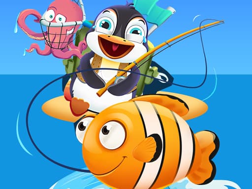 Captura de pantalla del juego Baby Penguin Fishing - puzzles - Juego gratuito en línea