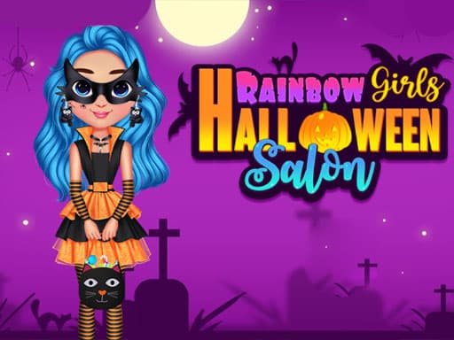 Rainbow Girls Hallowen Salon游戏截图 - arcade - 免费在线游戏