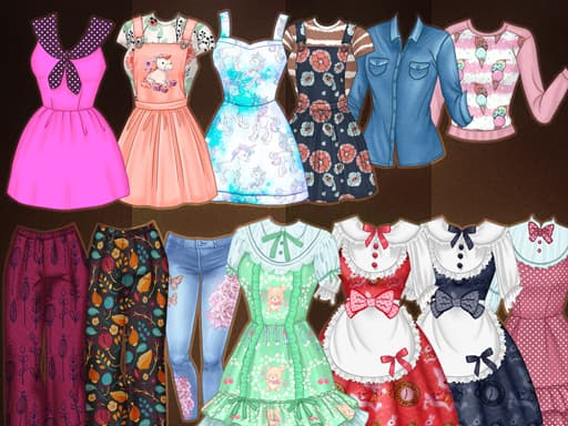 Kawaii High School Fashion Game for Girl game screenshot - girls - Free online game