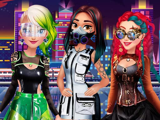 Captura de pantalla del juego Cyberpunk City Fashion - girls - Juego gratuito en línea