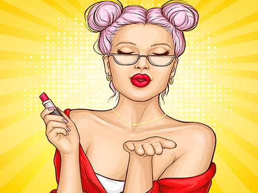 Kiss Match game screenshot - girls - Free online game
