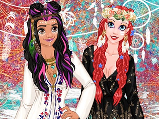 PRINCESS STYLE GUIDE COACHELLA game screenshot - girls - Free online game