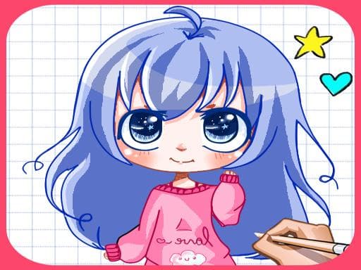coloring book anime girls and boys - Play Game game screenshot - girls - Free online game