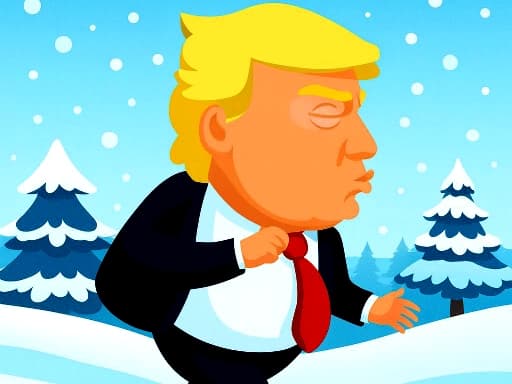 Trump Winter Adventure game screenshot - arcade - Free online game