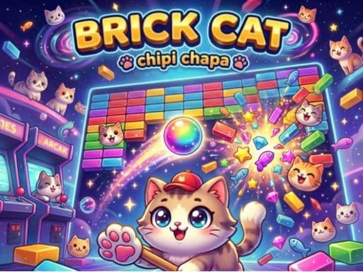 Captura de pantalla del juego Brick Cat chipi chapa - hypercasual - Juego gratuito en línea