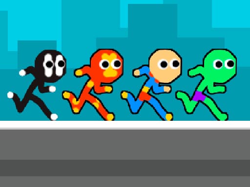 Stickhero Party 4 Player游戏截图 - arcade - 免费在线游戏