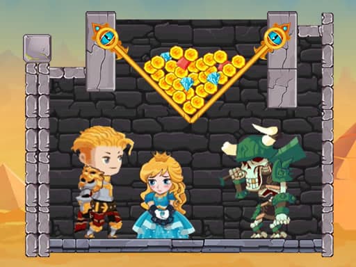 Hero Rescue: Pull The Pin游戏截图 - puzzles - 免费在线游戏