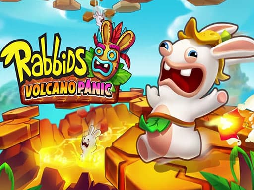 Captura de pantalla del juego Rabbids Volcano Panicp - hypercasual - Juego gratuito en línea
