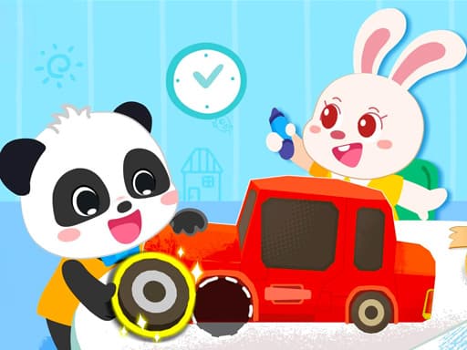 Baby Panda Kindergarten game screenshot - girls - Free online game