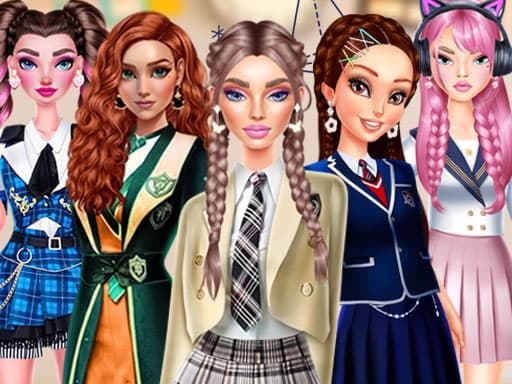 Back To School: Uniforms Edition游戏截图 - girls - 免费在线游戏