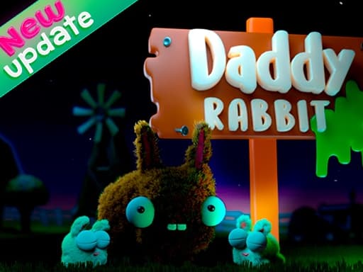Captura de pantalla del juego Daddy Rabbit : Zombie invasion in the farm - puzzles - Juego gratuito en línea