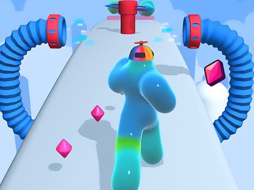 Captura de pantalla del juego Runner Blob 3D - racing - Juego gratuito en línea