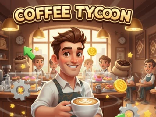 Captura de pantalla del juego Coffee Tycoon - hypercasual - Juego gratuito en línea