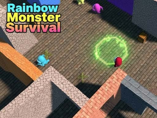 Rainbow Monster Survival game screenshot - arcade - Free online game