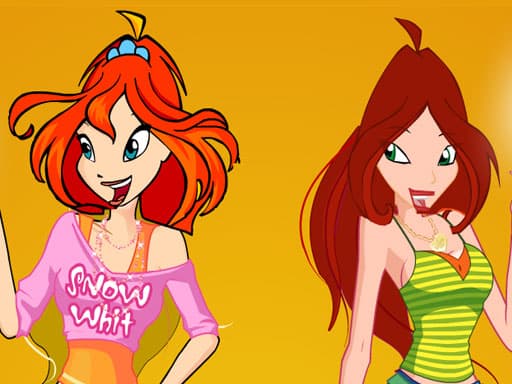 Bloom and Flora Dress Up game screenshot - girls - Free online game