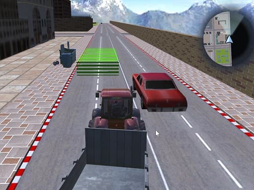 Captura de pantalla del juego Tractor Driving Garbage collect - action - Juego gratuito en línea