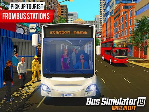 US City Pick Passenger Bus Game游戏截图 - racing - 免费在线游戏