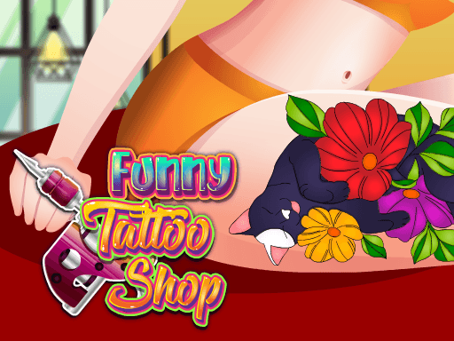 Captura de pantalla del juego Funny Tattoo Shop 2 - hypercasual - Juego gratuito en línea