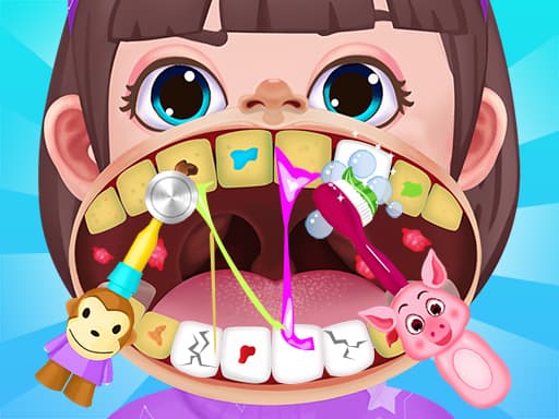 Baby Hospital Dentist Caring game screenshot - girls - Free online game