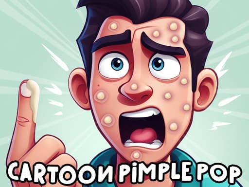 Cartoon Pimple Pop game screenshot - clicker - Free online game