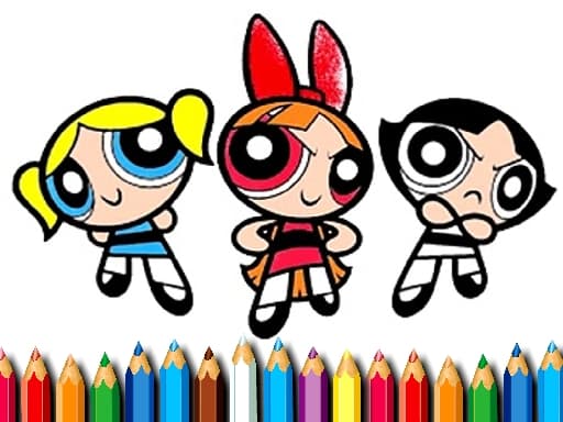 Powerpuff Girls Coloring game screenshot - girls - Free online game