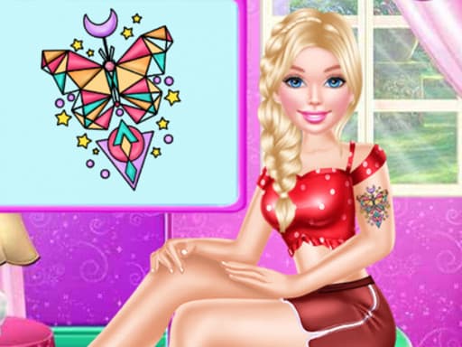 Doll Funny Tattoo Shop game screenshot - girls - Free online game