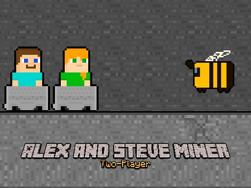 Alex and Steve Miner Two Player游戏截图 - arcade - 免费在线游戏