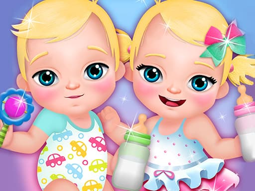 My New Baby Twins game screenshot - girls - Free online game