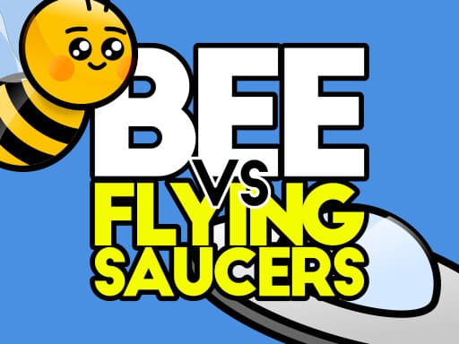Bee vs flying saucers game screenshot - hypercasual - Free online game