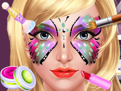Face Paint Salon game screenshot - girls - Free online game