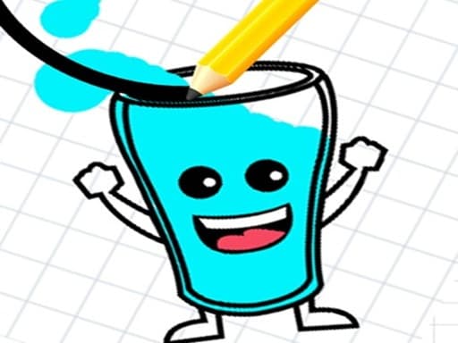 Draw Happy Glass game screenshot - puzzles - Free online game