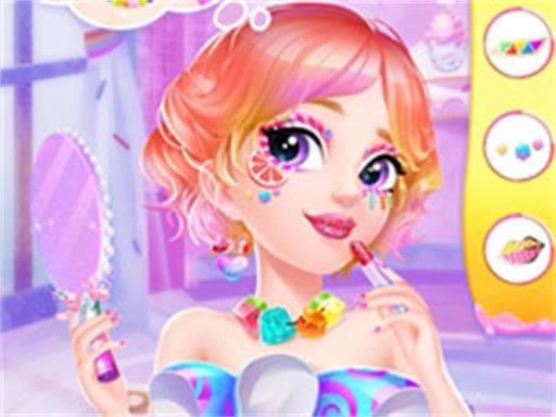 Captura de pantalla del juego Princess Candy Makeup Game - girls - Juego gratuito en línea