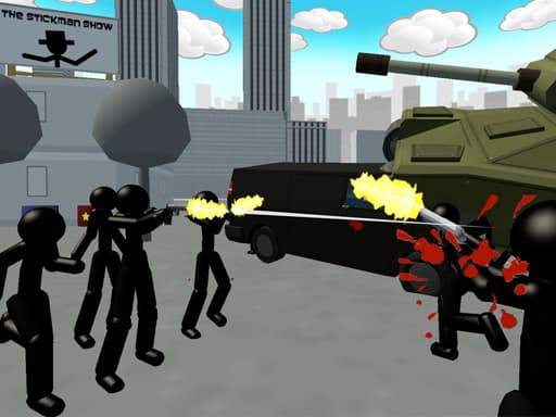 Stickman City Shooter game screenshot - fighting - Free online game