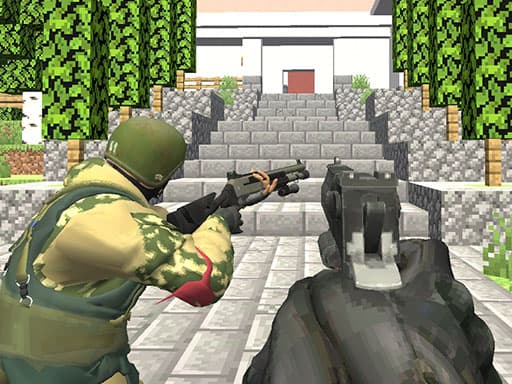 Blocky Siege game screenshot - shooting - Free online game