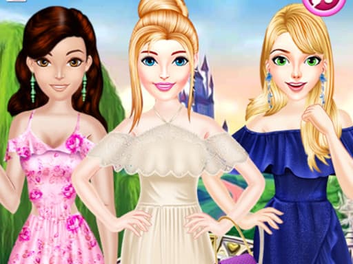 Fashion Off The Shoulder Dress游戏截图 - girls - 免费在线游戏